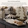 MACKENZIE-CHILDS Cookie Plate, Christmas Candy and Cookie Platter, Scottish Bouquet(Courtly Noel Nutcracker)