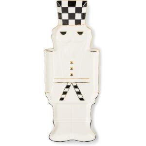 MACKENZIE-CHILDS Cookie Plate, Christmas Candy and Cookie Platter, Scottish Bouquet(Courtly Noel Nutcracker)