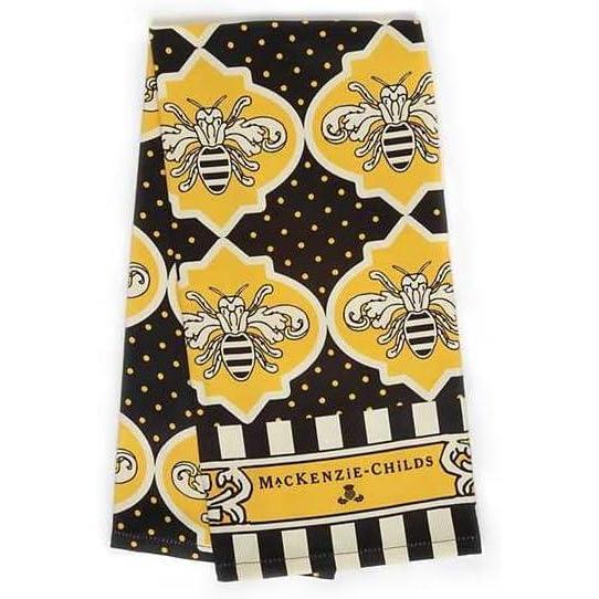 image:imageMACKENZIECHILDS Printed Cotton Dish Towel Decorative Kitchen Towel Rabbit with BonnetQueen Bee