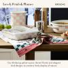 MACKENZIE-CHILDS Printed Cotton Dish Towel, Decorative Kitchen Towel, Rabbit with Bonnet(Birdsong)