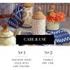 MACKENZIE-CHILDS Printed Cotton Dish Towel, Decorative Kitchen Towel, Rabbit with Bonnet(Blue & White Zig Zag)