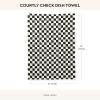 MACKENZIE-CHILDS Printed Cotton Dish Towel, Decorative Kitchen Towel, Rabbit with Bonnet(Courtly Check)