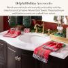 MACKENZIE-CHILDS Printed Cotton Dish Towel, Decorative Kitchen Towel, Rabbit with Bonnet(Festive)