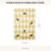 MACKENZIE-CHILDS Printed Cotton Dish Towel, Decorative Kitchen Towel, Rabbit with Bonnet(Honeycomb With Bees)
