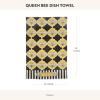 MACKENZIE-CHILDS Printed Cotton Dish Towel, Decorative Kitchen Towel, Rabbit with Bonnet(Queen Bee)