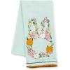 MACKENZIE-CHILDS Printed Cotton Dish Towel, Decorative Kitchen Towel, Rabbit with Bonnet(Floral Bunny)