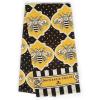 MACKENZIE-CHILDS Printed Cotton Dish Towel, Decorative Kitchen Towel, Rabbit with Bonnet(Queen Bee)