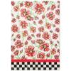 MACKENZIE-CHILDS Printed Cotton Dish Towel, Decorative Kitchen Towel, Rabbit with Bonnet(Red Poppies)