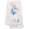 MACKENZIE-CHILDS Printed Cotton Dish Towel, Decorative Kitchen Towel, Rabbit with Bonnet(Tattoo Bunny)