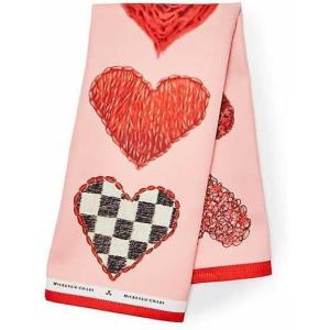 MACKENZIE-CHILDS Printed Cotton Dish Towel, Decorative Kitchen Towel, Rabbit with Bonnet(Heart)