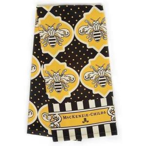 MACKENZIE-CHILDS Printed Cotton Dish Towel, Decorative Kitchen Towel, Rabbit with Bonnet(Queen Bee)