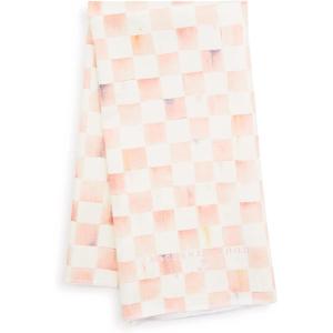 MACKENZIE-CHILDS Printed Cotton Dish Towel, Decorative Kitchen Towel, Rabbit with Bonnet(Rosy Check)