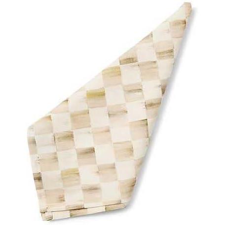 image:imageMACKENZIECHILDS Printed Napkin Cloth Dinner Napkin BrownandWhite Mocha CheckMocha Check
