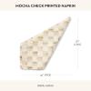 MACKENZIE-CHILDS Printed Napkin, Cloth Dinner Napkin, Brown-and-White Mocha Check(Mocha Check)