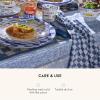 MACKENZIE-CHILDS Printed Napkin, Cloth Dinner Napkin, Brown-and-White Mocha Check(Navy Check)