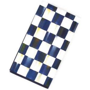 MACKENZIE-CHILDS Guest Paper Napkins, Stylish Paper Dinner Napkins, Blue-and-White Royal Check
