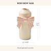 MACKENZIE-CHILDS Ceramic Vase, Unique Flower Vase, Table Decor for Living Room, Pink-and-White Rosy Bow
