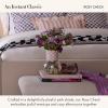 MACKENZIE-CHILDS Glass Vase, Unique Flower Vase Decor, Gray-and-White Sterling Check(Rosy Check)
