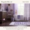 MACKENZIE-CHILDS Glass Vase, Unique Flower Vase Decor, Gray-and-White Sterling Check(Violet Check)