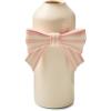 MACKENZIE-CHILDS Ceramic Vase, Unique Flower Vase, Table Decor for Living Room, Pink-and-White Rosy Bow