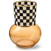 MACKENZIE-CHILDS Glass Vase, Unique Flower Vase Decor, Gray-and-White Sterling Check(Courtly Check)