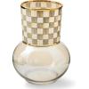 MACKENZIE-CHILDS Glass Vase, Unique Flower Vase Decor, Gray-and-White Sterling Check(Sterling Check)