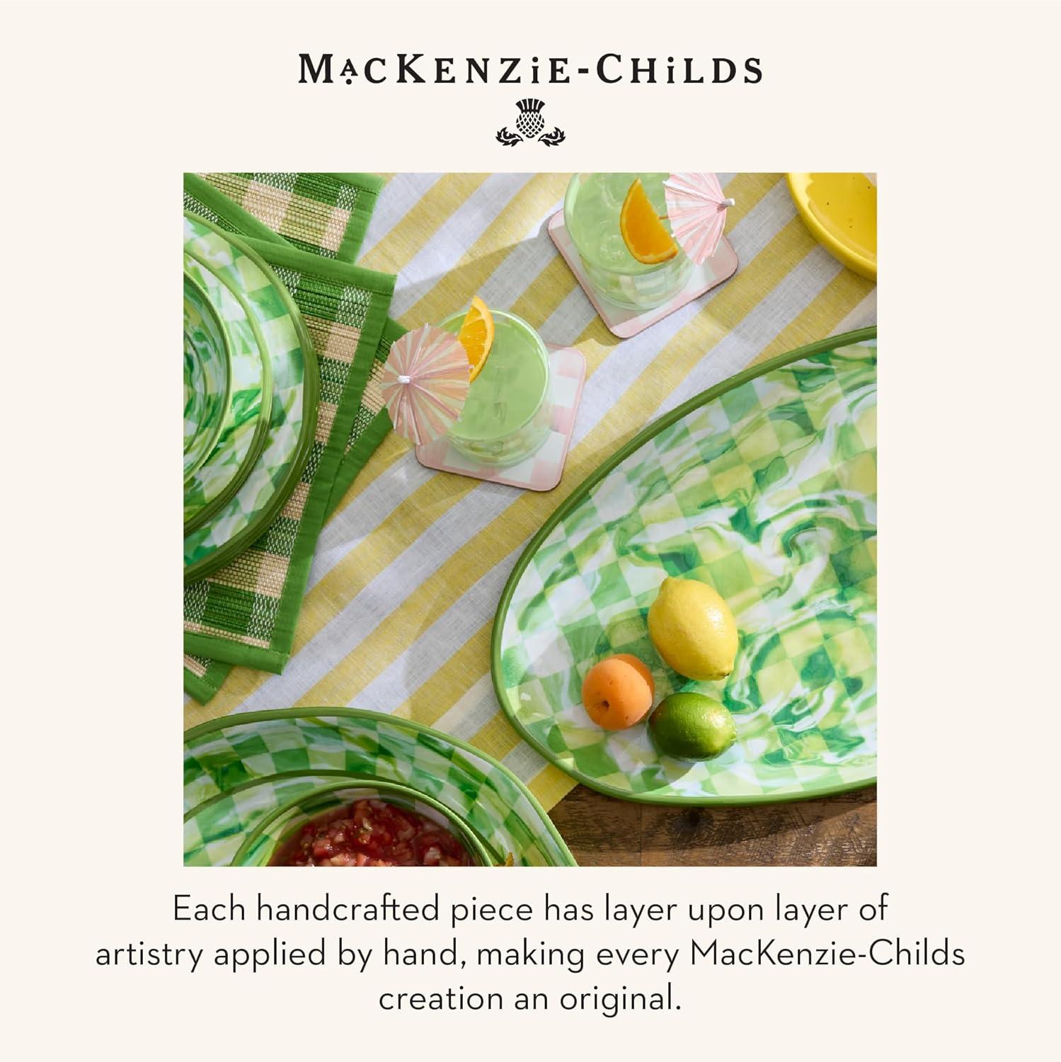 image:imageMACKENZIECHILDS Acrylic Pitcher with Spout for Water Lemonade and Farmhouse Home Decor 25 Quarts White CheckGreen Check