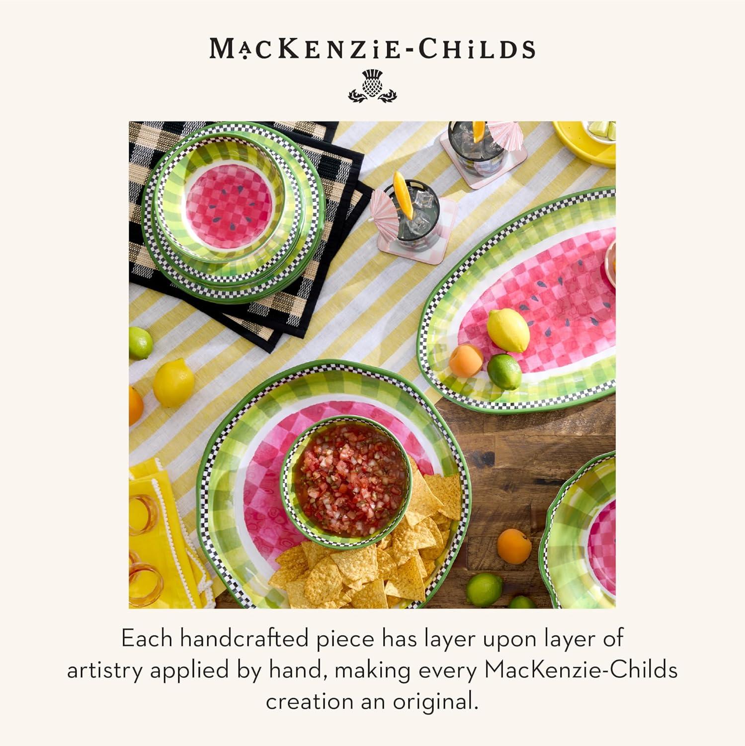 image:imageMACKENZIECHILDS Melamine Dinner Plates Decorative Dinnerware Plates 11 Inches Set of 4 WatermelonWatermelon