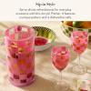 MACKENZIE-CHILDS Acrylic Pitcher with Spout for Water, Lemonade, and Farmhouse Home Decor, 2.5 Quarts, White Check(Pink Check)