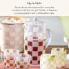 MACKENZIE-CHILDS Acrylic Pitcher with Spout for Water, Lemonade, and Farmhouse Home Decor, 2.5 Quarts, White Check(White Check)