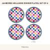 MACKENZIE-CHILDS Melamine Dinner Plates, Decorative Dinnerware Plates, 11 Inches, Set of 4, Watermelon(Jamboree)