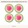 MACKENZIE-CHILDS Melamine Dinner Plates, Decorative Dinnerware Plates, 11 Inches, Set of 4, Watermelon(Watermelon)