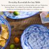 MACKENZIE-CHILDS Melamine Serving Bowl, Large Decorative Bowl, 16-Cup Capacity, Watermelon(Blue Marble Check)