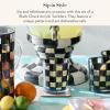 MACKENZIE-CHILDS Set of 4 Acrylic Tumblers, Open Tumbler Cups, Acrylic Cups, 14 Ounces, Black Check(Black Ch)