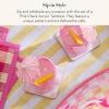 MACKENZIE-CHILDS Set of 4 Acrylic Tumblers, Open Tumbler Cups, Acrylic Cups, 14 Ounces, Black Check(Pink Check)