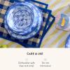 MACKENZIE-CHILDS Set of 4 Melamine Bowls, Decorative Salad and Soup Bowls, Small, Watermelon(Blue Marble Check)