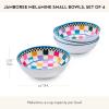 MACKENZIE-CHILDS Set of 4 Melamine Bowls, Decorative Salad and Soup Bowls, Small, Watermelon(Jamboree)