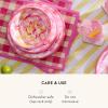 MACKENZIE-CHILDS Set of 4 Melamine Bowls, Decorative Salad and Soup Bowls, Small, Watermelon(Pink Marble Check)
