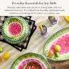 MACKENZIE-CHILDS Set of 4 Melamine Bowls, Decorative Salad and Soup Bowls, Small, Watermelon(Watermelon)