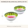 MACKENZIE-CHILDS Set of 4 Melamine Bowls, Decorative Salad and Soup Bowls, Small, Watermelon(Watermelon)