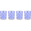 MACKENZIE-CHILDS Set of 4 Acrylic Tumblers, Open Tumbler Cups, Acrylic Cups, 14 Ounces, Black Check(Blue Check)
