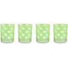 MACKENZIE-CHILDS Set of 4 Acrylic Tumblers, Open Tumbler Cups, Acrylic Cups, 14 Ounces, Black Check(Green Check)