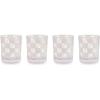 MACKENZIE-CHILDS Set of 4 Acrylic Tumblers, Open Tumbler Cups, Acrylic Cups, 14 Ounces, Black Check(White Check)