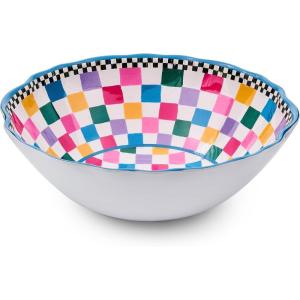 MACKENZIE-CHILDS Melamine Serving Bowl, Large Decorative Bowl, 16-Cup Capacity, Watermelon(Jamboree)