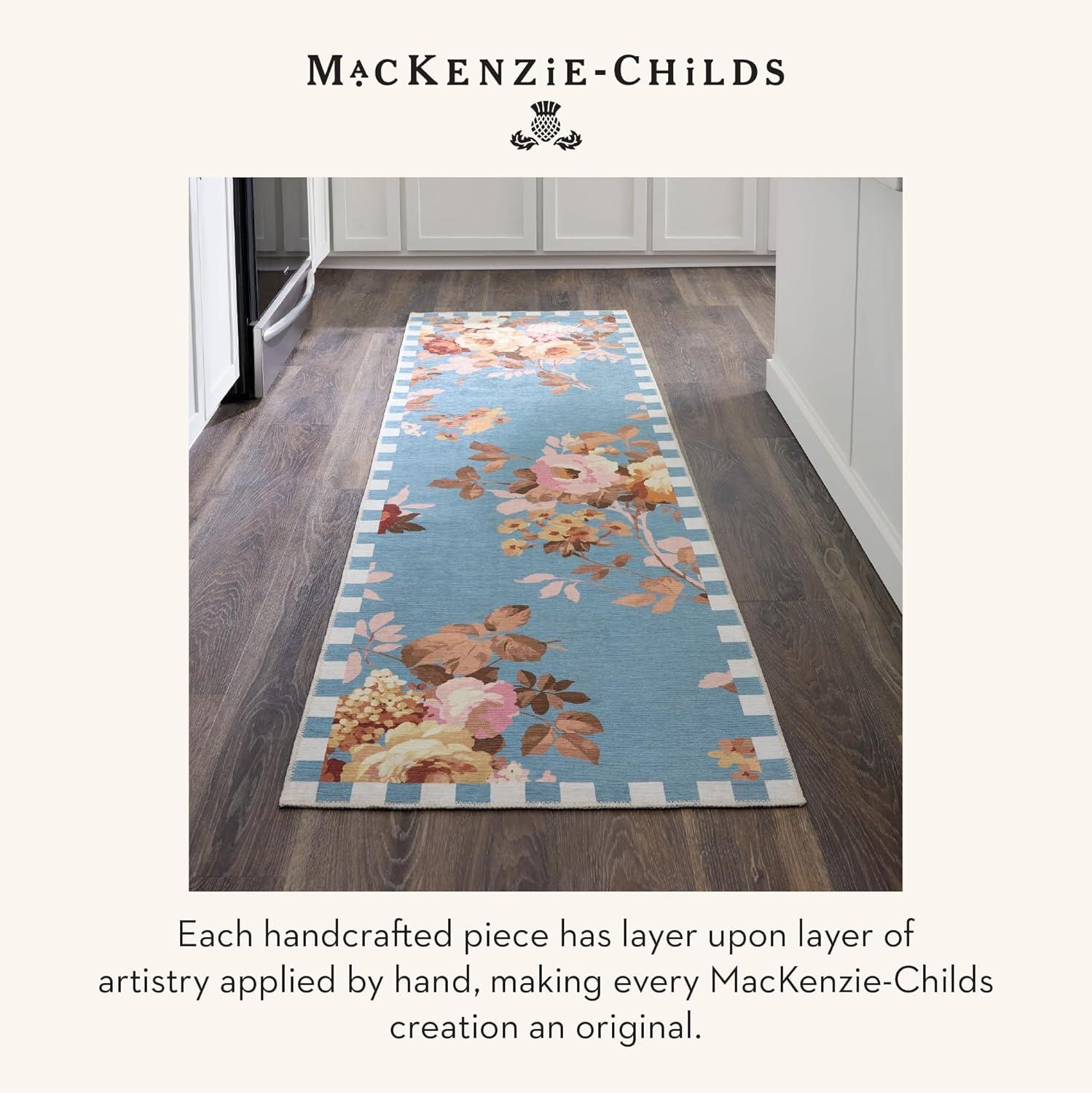 image:imageMACKENZIECHILDS Washable Rug Decorative Indoor Rug 26 x 8 Runner GrayandWhite Sterling CheckeredSlate Wild Rose