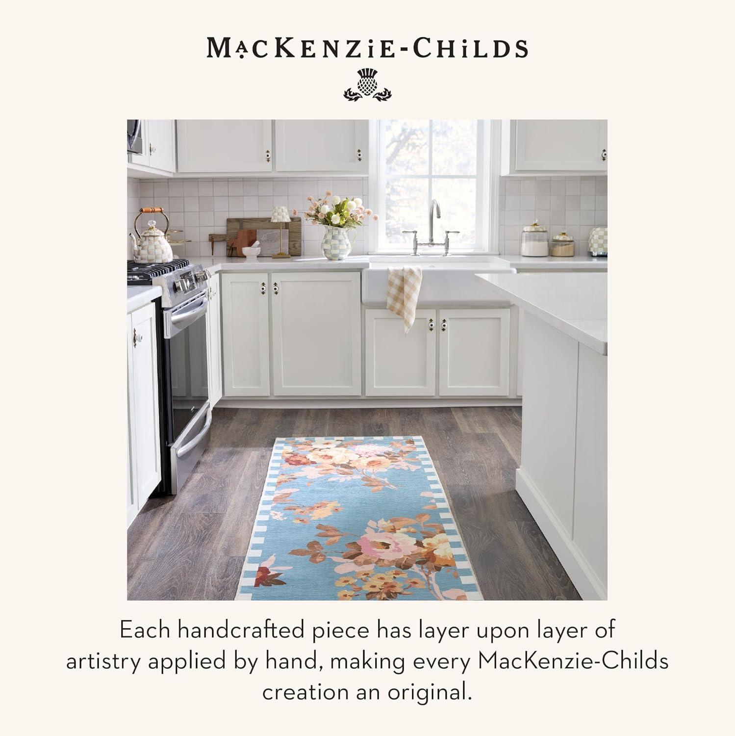 image:imageMACKENZIECHILDS Washable Rug Decorative Indoor Rug 26 x 8 Runner GrayandWhite Sterling CheckeredSlate Wild Rose