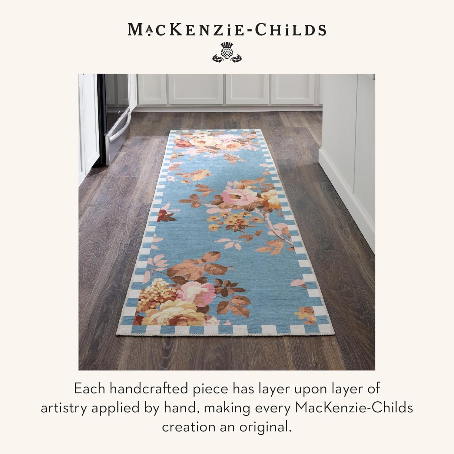 image:imageMACKENZIECHILDS Washable Rug Decorative Indoor Rug 26 x 8 Runner GrayandWhite Sterling CheckeredSlate Wild Rose