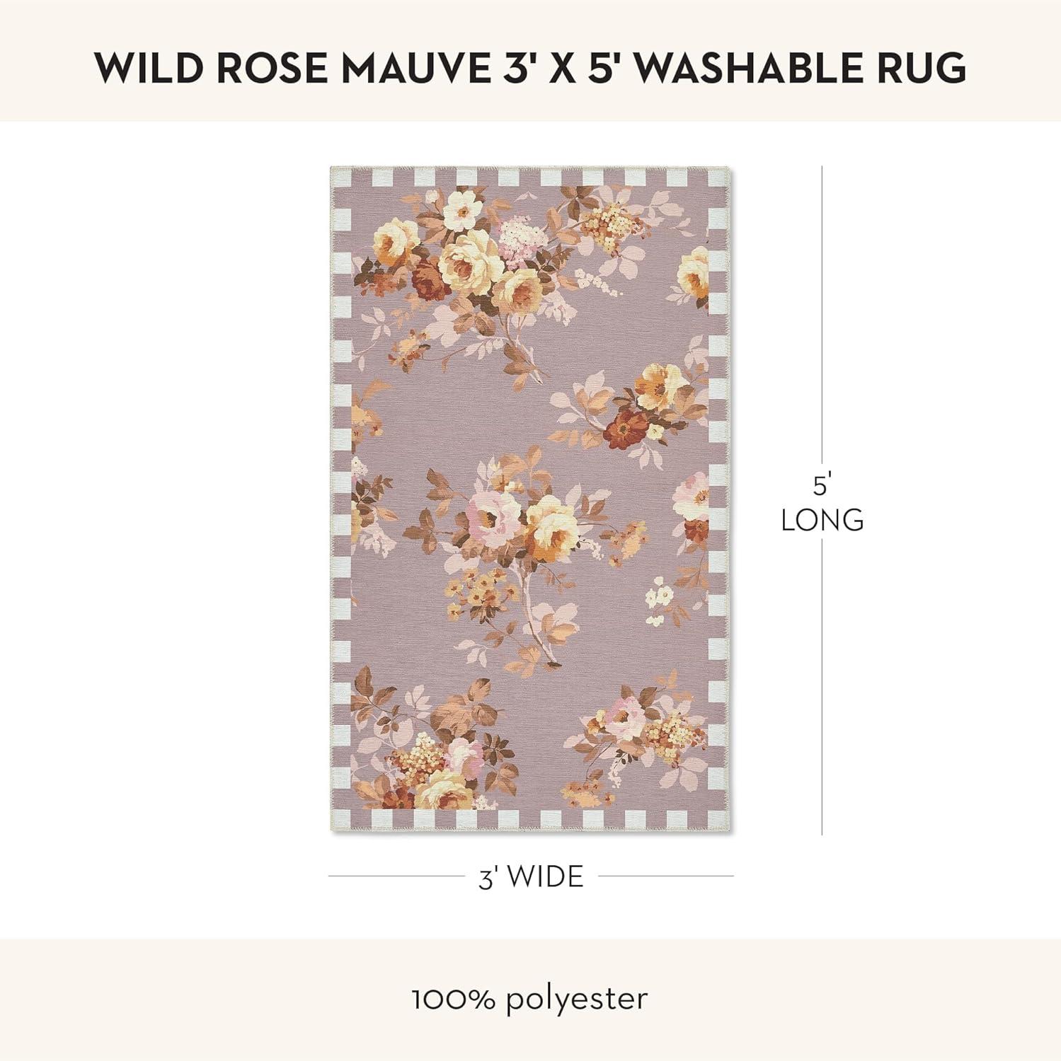image:imageMACKENZIECHILDS Washable Rug Decorative Indoor Rug 26 x 8 Runner GrayandWhite Sterling CheckeredTaupe Wild Rose