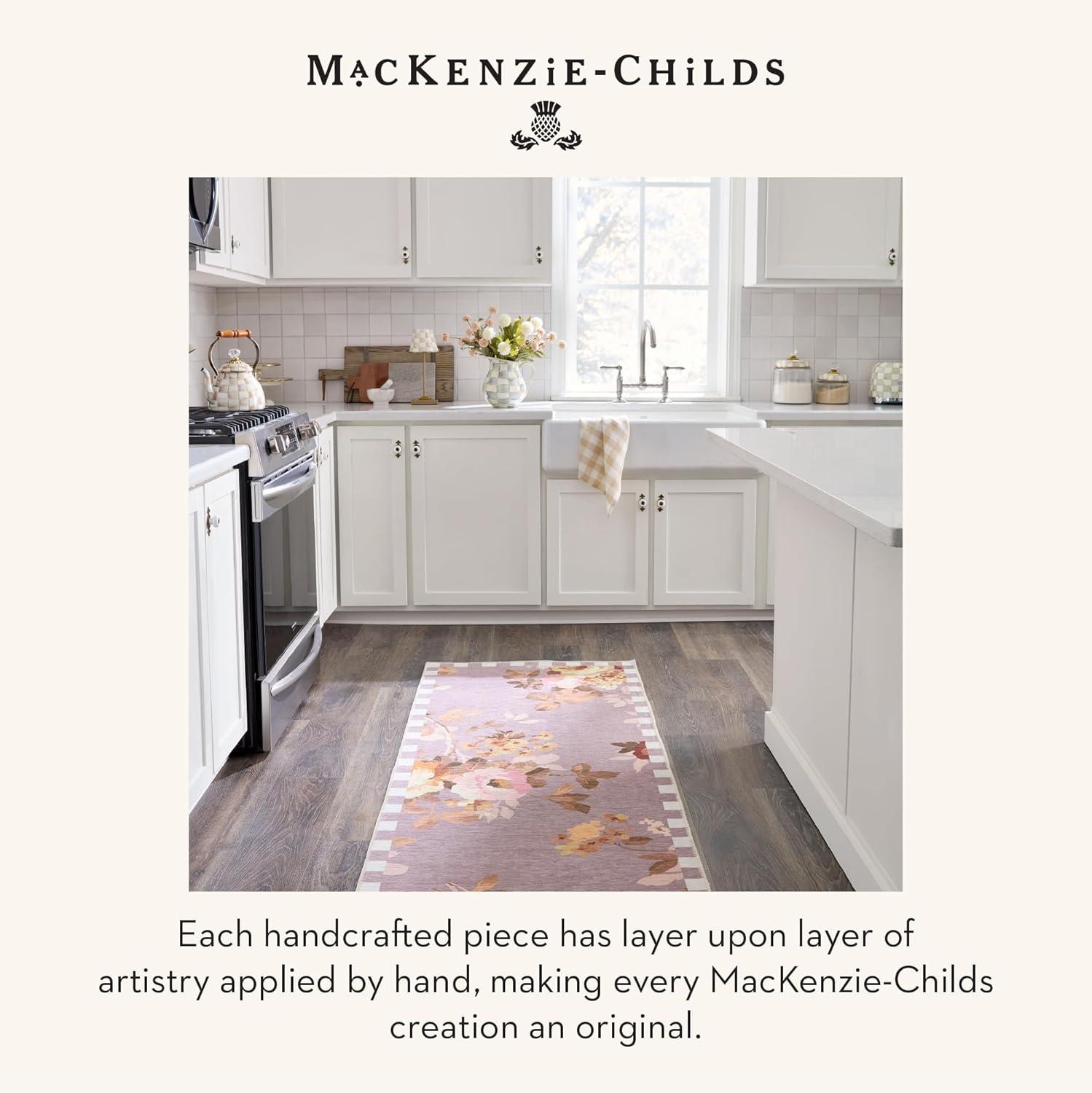 image:imageMACKENZIECHILDS Washable Rug Decorative Indoor Rug 26 x 8 Runner GrayandWhite Sterling CheckeredTaupe Wild Rose