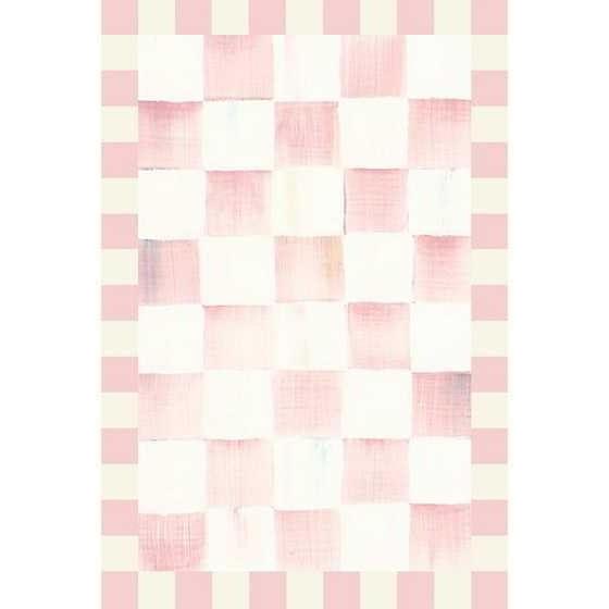 image:imageMACKENZIECHILDS Washable Rug Decorative Indoor Rug 26 x 8 Runner GrayandWhite Sterling CheckeredRosy Checkered